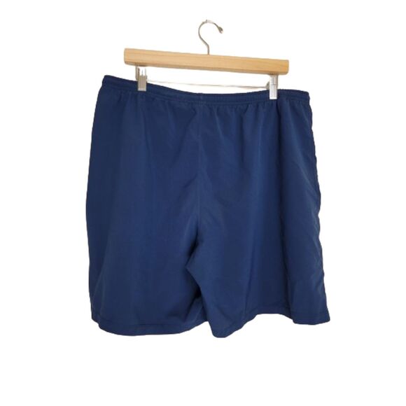 Nike Navy Blue Zip Pocket Drawstring Shorts - 36 x 19 - Picture 2 of 7